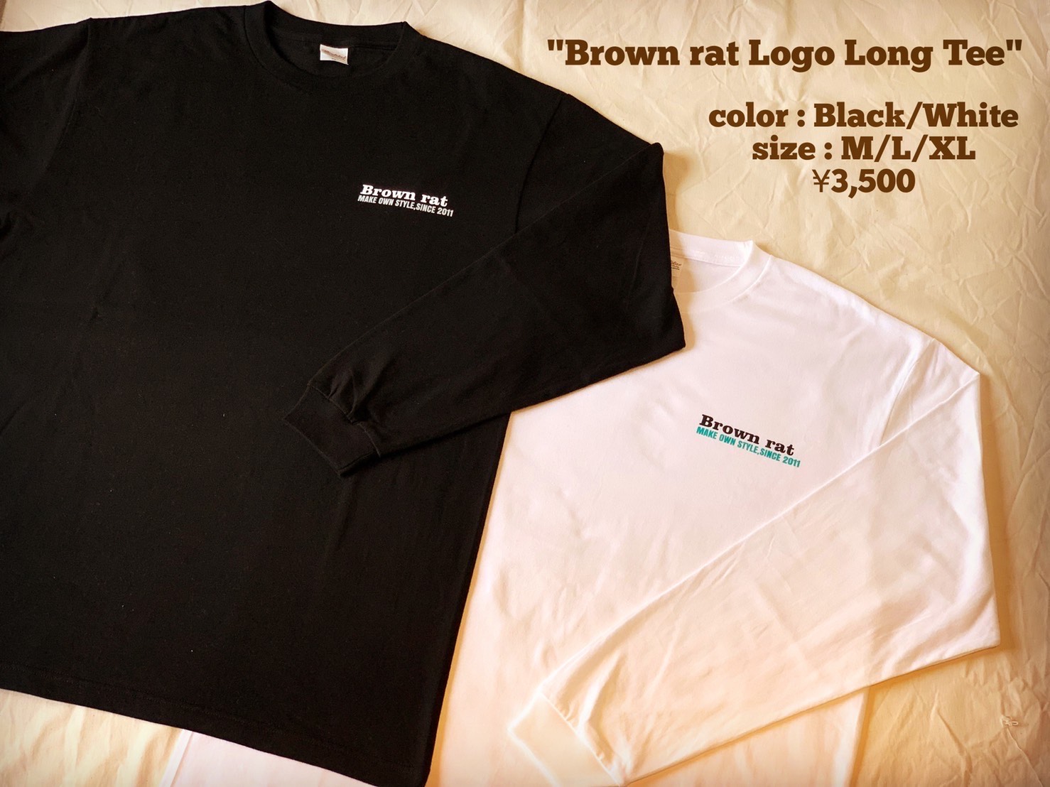 Brown rat Logo Long T-Shirt